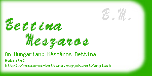 bettina meszaros business card