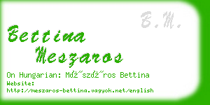 bettina meszaros business card
